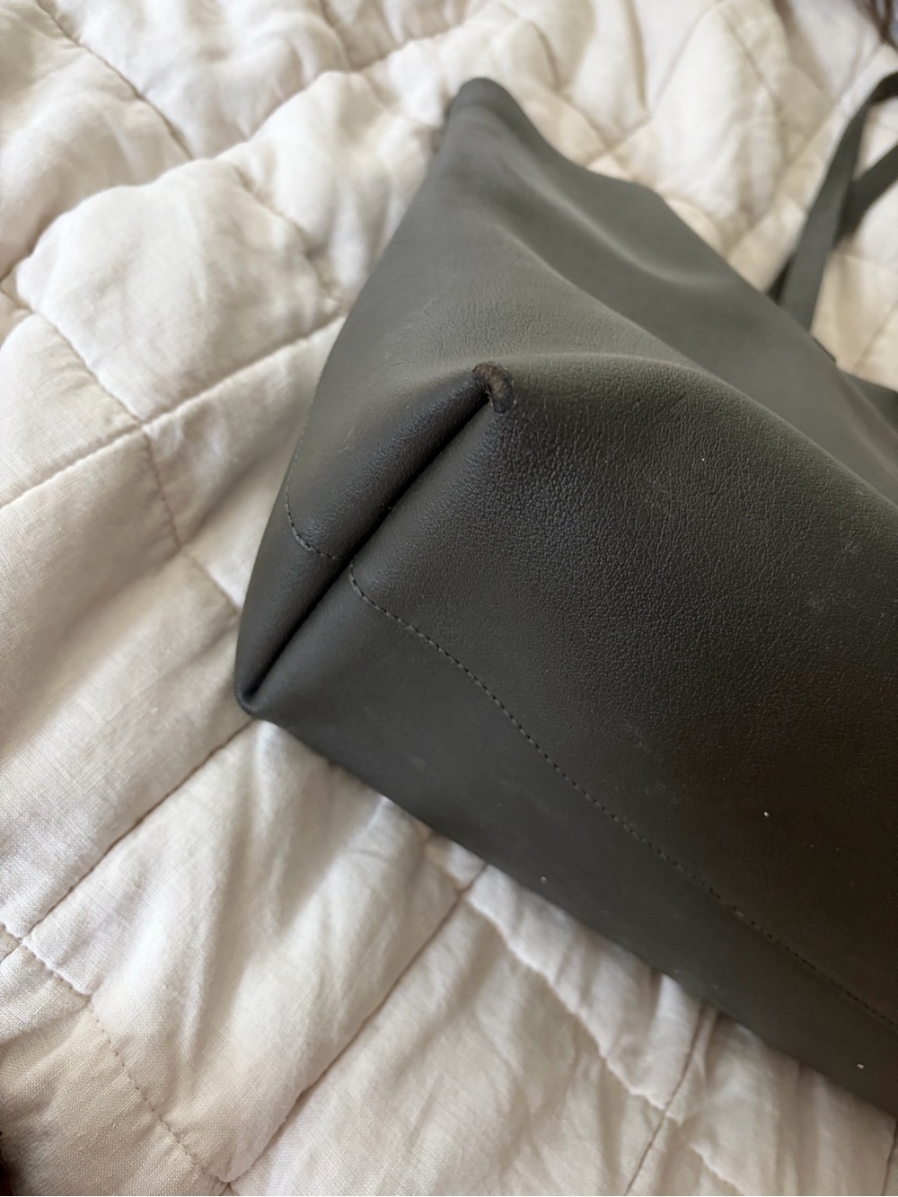 Saint Laurent charcoal Leather Tote Bag - Picture 3 of 5